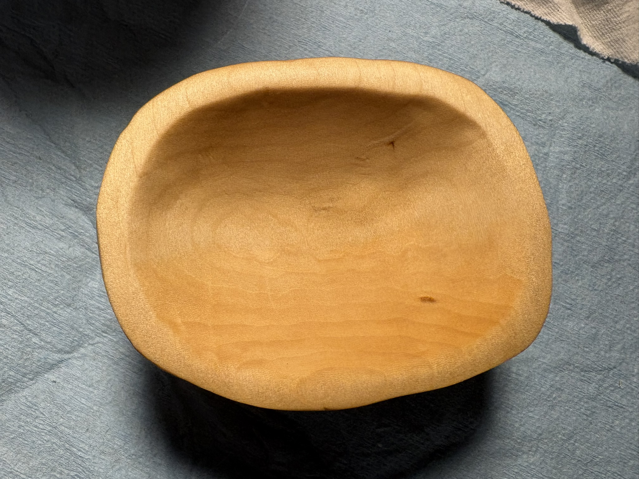 The finished basswood practice bowl.